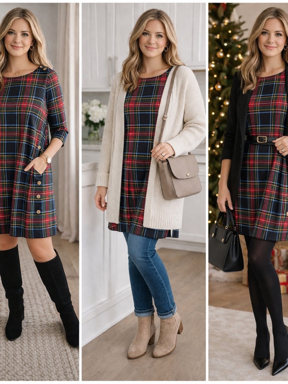 Gretchen Scott Designs Plaid Mini Dress
